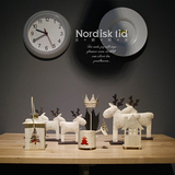 北欧式简约创意工艺品美式圣诞客厅可爱小鹿桌面摆件家居饰品摆设
