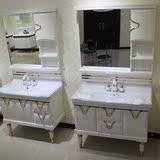 欧美式PVC防水浴室柜落地柜卫生间组合柜洗手盆洗脸盆洗漱柜洗衣