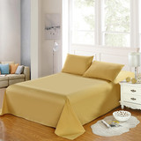纯色系列全棉床单单件 纯棉斜纹单双人床单耀沙金色 经典纯色系列