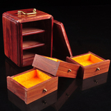首饰盒纯木制收藏品印尼黑酸枝金银器收纳盒仿古工艺品