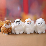 【天天特价】仿真猫咪毛绒玩具会叫带声儿童动物玩偶小猫模型摆件