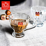 意大利RCR原装进口无铅水晶 咖啡杯花茶水杯 带把 卡布奇诺马克杯