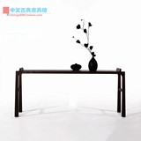 新中式实木桌子简约现代老榆木免漆条案翘头平几供桌供台桌家具