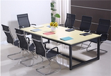油漆双人课桌会议长桌培训桌.2米桌贴皮会议室桌椅形桌H8K