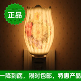 时尚温馨卡通陶瓷小夜灯 LED节能创意床头灯 包邮可调光喂奶壁灯