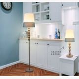 新款落地灯客厅卧室书房简约现代创意美式立式宜家布艺灯罩台灯具