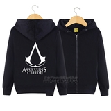 Assassin's Creed刺客信条拉链卫衣 连帽外套 动漫男女休闲衣服