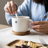 摩登主妇创意陶瓷马克杯带盖咖啡牛奶创意茶杯情侣办公水杯