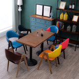 餐椅实木欧式个性椅子休闲椅美式 餐椅咖啡厅桌椅餐厅酒吧餐椅