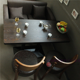 复古咖啡厅桌椅西餐厅沙发个性甜品店奶茶店桌椅组合酒吧圆桌实木