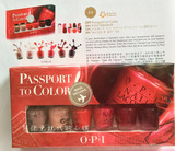新款！OPI 彩色护照旅游组套 指甲油套装 3.75ml*6【机场代购】