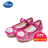 Disney迪士尼春秋时尚亮片女儿童鞋 魔术贴公主鞋1115434580