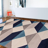 高端客厅卧室地毯格子地毯几何图形地毯现代简约彩色格子地毯定制