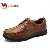 camel骆驼 方头系带男鞋韩版日常休闲男士皮鞋