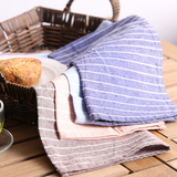 NDP  厨房茶巾抹布 杯垫日式条纹棉餐垫餐巾西餐垫棉麻桌布餐布
