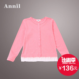商场同款安奈儿童装女童春秋长袖针织外套  儿童薄款开衫AG515380