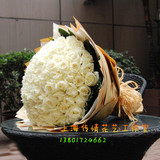 99朵白玫瑰花上海鲜花速递情人节花同城生日求婚鲜花束预定订送花