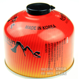 韩国进口脉鲜正品户外登山野营野炊红蓝扁气罐 户外炉头配套燃料