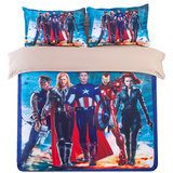 复仇者联盟被套钢铁侠三四件套儿童床上用品床单床笠超级英雄