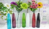特价热销现代时尚水晶玻璃花瓶 个性小花插 彩色透明客厅简约花器