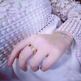 日韩男女情侣对戒玫瑰金彩金戒指环女时尚个性装饰品创意生日礼物