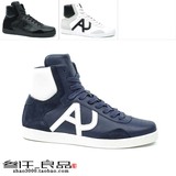 皇冠代购 Armani Jeans AJ 阿玛尼 男士真皮高帮鞋 新款 B6564 Y1