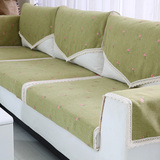 Nobildonna田园沙发垫布艺简约现代沙发巾春季绿色客厅组合沙发套