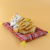 仿真猫咪一按会叫饰品正品桌面摆件创意礼物工艺品睡猫儿童玩具