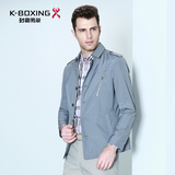 劲霸男装2016男士正品休闲时尚立领短版夹克专柜同步新款BKDU1270