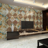 黄龙玉厚微晶石电视背景墙欧式 地砖800X800 客厅防滑地板砖瓷砖