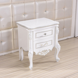 欧式床头柜白色储物柜简约现代迷你收纳子烤漆简易床头柜实木家具
