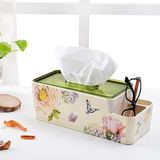 希尔高档厕所纸巾盒 欧式创意车载长方形多用组合式纸巾盒抽纸盒