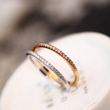 韩国货 高品质 超细排钻水晶 戒指 关节 小尾戒 食指指 情侣对戒