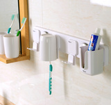 嘉宝牙刷架吸盘刷牙架三口之家洗漱套装创意漱口杯牙刷杯洗漱杯架