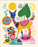 儿童房装饰画素材 草泥马的缤纷世界 2015最新装饰画微喷大图动物