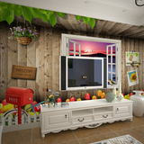 3D立体墙纸 客厅卧室背景墙壁纸温馨浪漫大型壁画假窗户海边风景