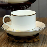 食器食代欧式咖啡杯碟套装骨瓷金边下午茶杯创意陶瓷咖啡杯具带架