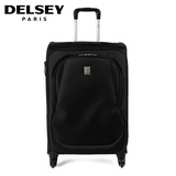 DELSEY法国大使拉杆箱拉链密码锁 20寸万向轮行李箱 前置便捷软箱