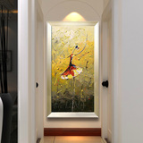 抽象油画走廊过道欧式壁画客厅挂画美式玄关装饰画竖版现代简约