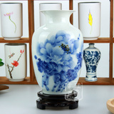 手绘花瓶 手指画花瓶 陶瓷花瓶 写意花瓶 现代中式摆件 陶瓷花插