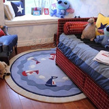 儿童房卡通地毯圆形地毯客厅卧室床边地毯幼儿园地毯满铺定制