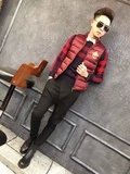 2016冬季新款男士韩版修身时尚刺绣个性烫金船锚白鸭绒羽绒马甲潮