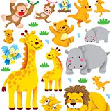 宝宝婴儿房墙贴 儿童幼儿园教室装饰 小猴子卡通树屋墙贴
