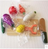 磁铁仿真水果蔬菜食物切切散件木制玩具 儿童早教过家家厨房配件