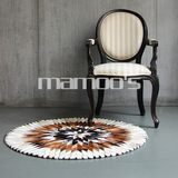 mamoo's巴西进口高品质奶牛皮拼接地毯 卧室客厅门厅拼接地毯特价
