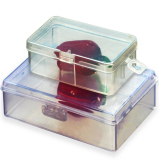 PP塑料小盒子长方形小型翻盖便携收纳盒迷你包装盒透明可爱配件盒
