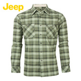 JEEP/吉普专柜正品法兰绒磨毛长袖格子衬衣美式休闲衬衫JW12WH032