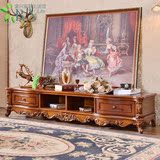 欧式实木电视柜雕花客厅2 2.2米2.4米整装背投地柜组合简欧新古典
