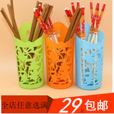 厨房用品 塑料沥水筷子笼挂式筷笼 家居日用百货筷子筒批发