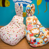【进口】儿童单人沙发可拆卸豆袋日系卡通懒人沙发兔子造型趣味椅